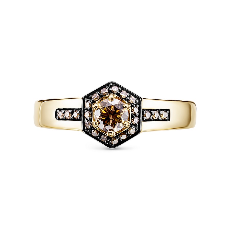 Кольцо, золото, бриллиант, 01-4076